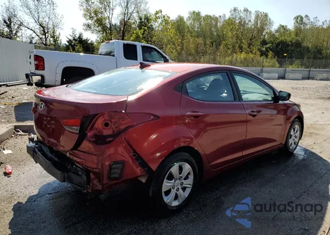 2016 Hyundai Elantra Se from USA, damaged, VIN 5NPDH4AE2GH772380